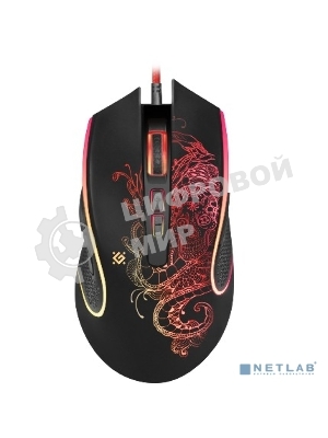 Мышь проводная Defender Venom GM-640L черный, 3200 dpi, USB, кнопки - 8