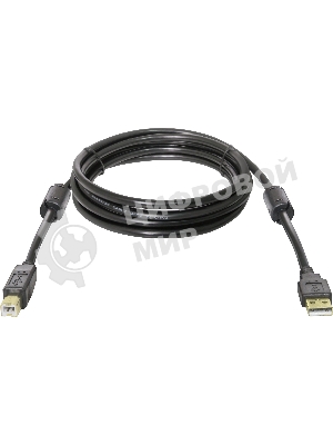 Кабель Defender USB04-10 PROКабель USB 2.0 для соед. 3.0м AM/BM, зол.конт, 2фер.фил.