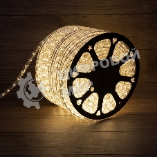 Дюралайт Neon-night LED, постоянное свечение (2W) - теплый белый, 36 LED/м, бухта 100м