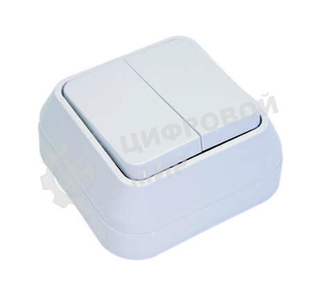 Выключатель 2-кл. Makel ОП 10А IP20 белый