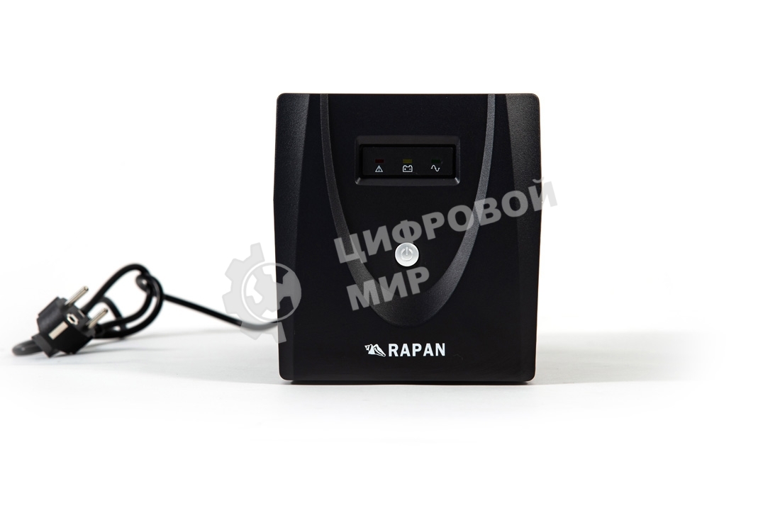 Источник бесперебойного питания RAPAN-UPS 1000 220В 1000ВА/600Вт меандр с АКБ 2х7А·ч интерактивный RAPAN-UPS 1000 power supply 220V 1000VA/600W meander with battery 2x7Ah interactive