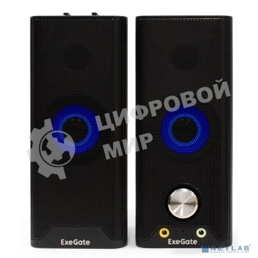 Саундбар-акустическая система 2.0 ExeGate EX289681RUS Accord 280 питание USB, Bluetooth, 2х3Вт (6Вт RMS), 60-20000Гц,черный, RGB подсветка