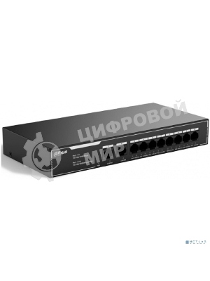 Коммутатор Dahua DH-SG1010LP, 10×1 Гбит/с, неуправляемый