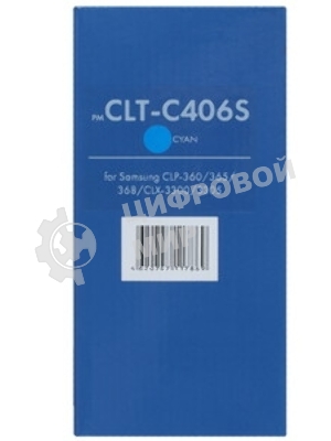 Картридж лазерный NVPrint совместимый Samsung CLT-C406S Cyan для CLP-360/365/368/CLX-3300/3305 (1000k)