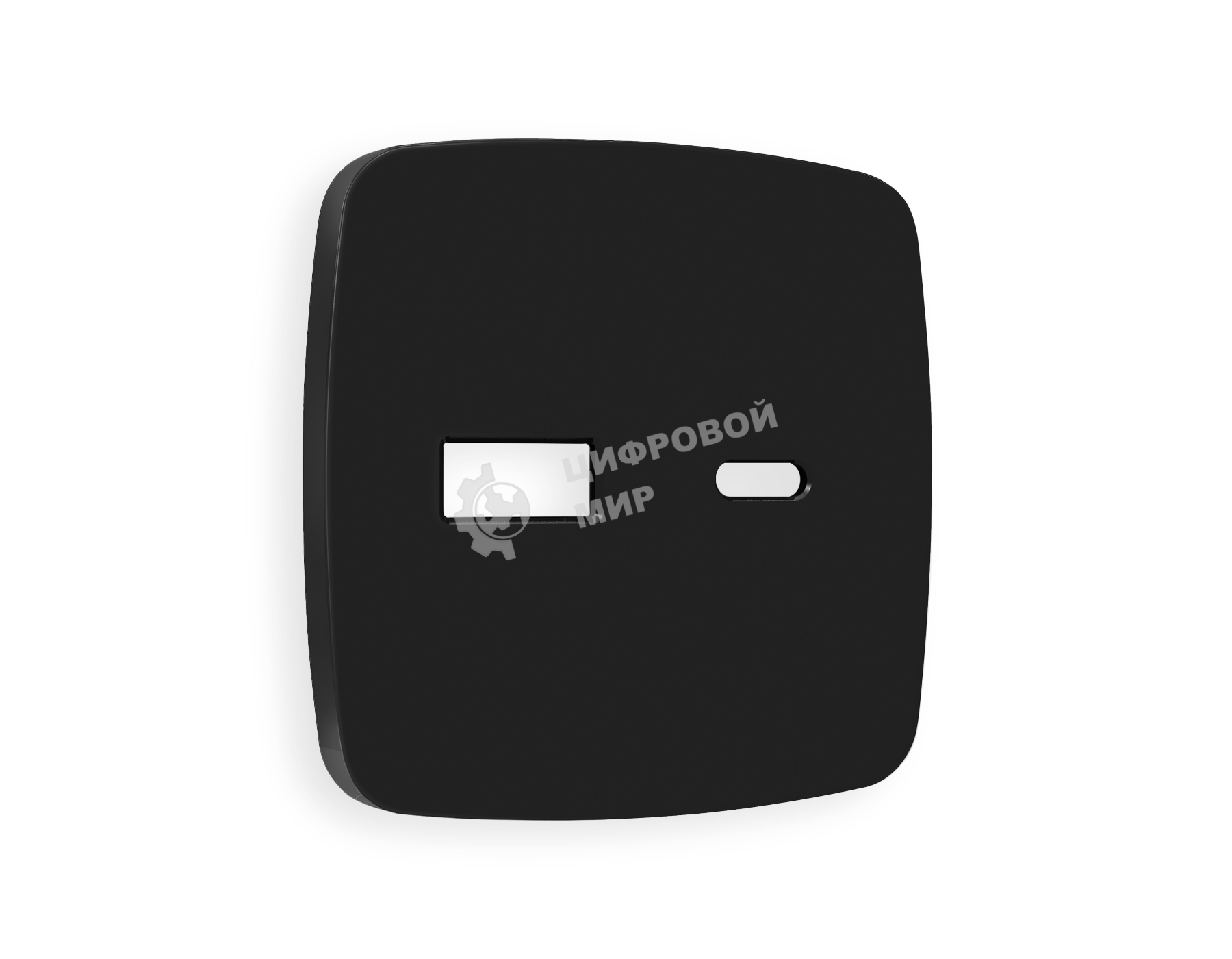 Лицевая панель OMEGA (Черный матовый) для розетки 2USB тип A+C QUANT OP8110