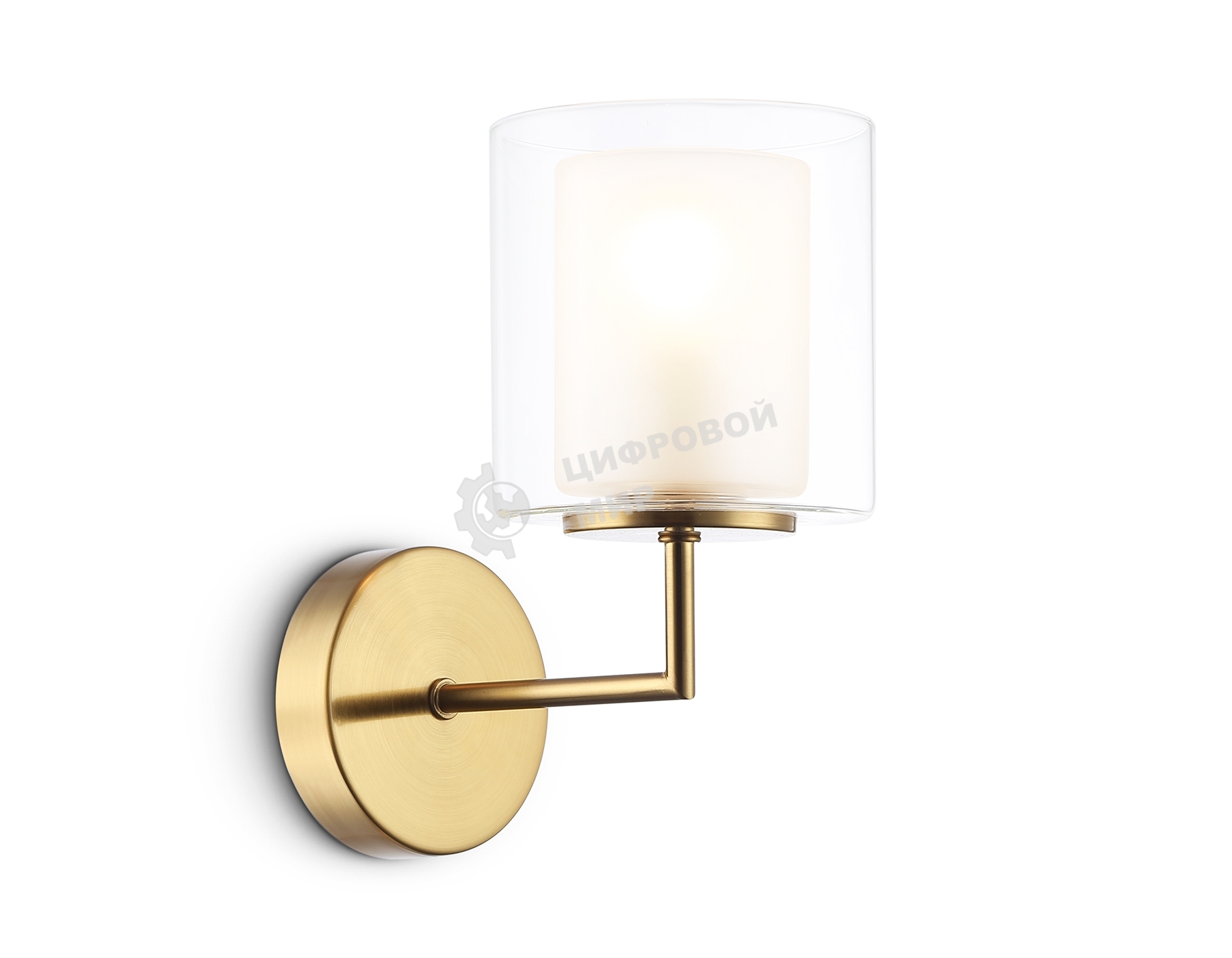Настенный светильник Ambrella light LH56015 BS/FR латунь/белый матовый E14 max 40W 190*120*220