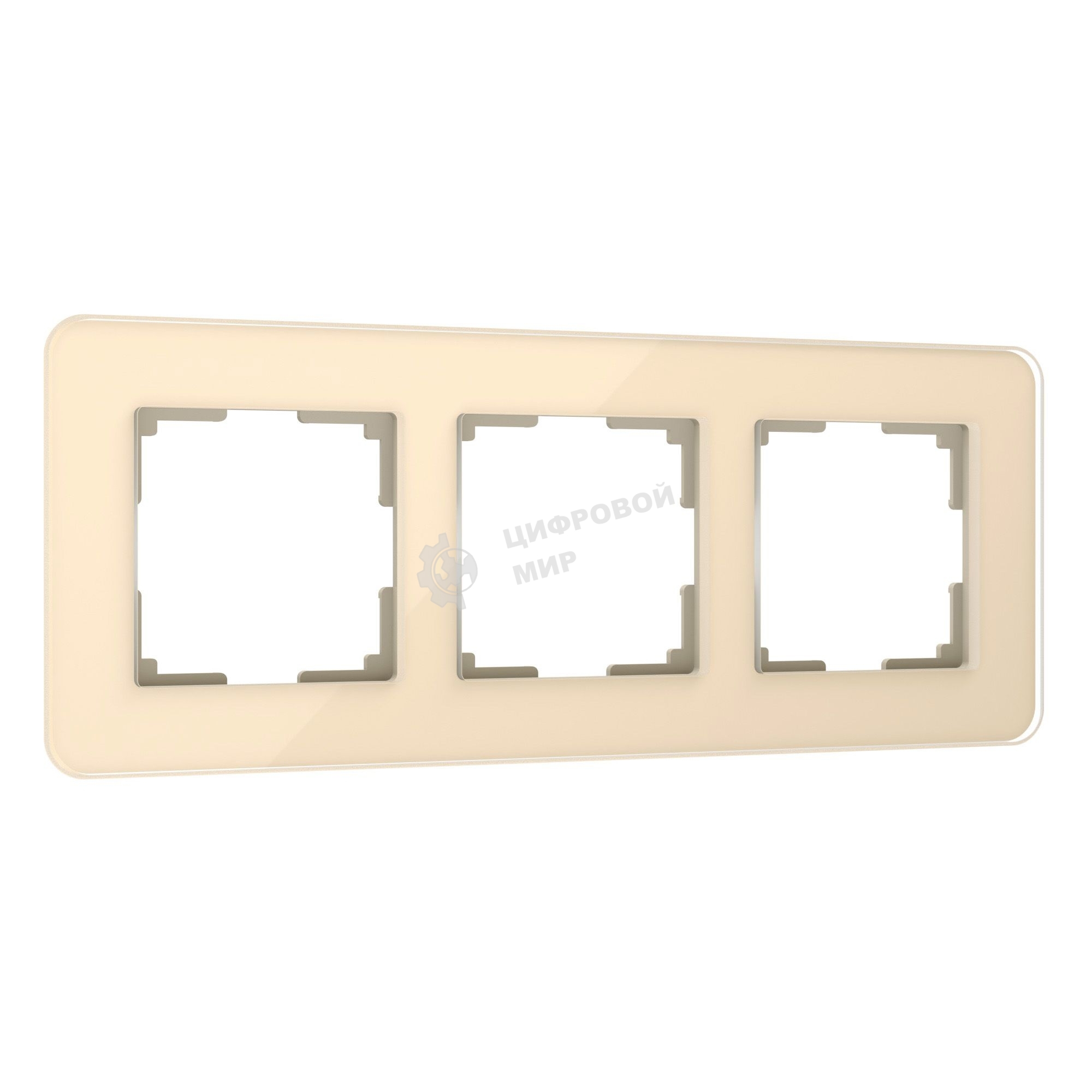 Рамка на 3 поста Elite (айвори, стекло) W0032443