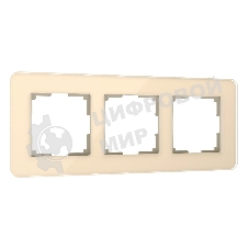 Рамка на 3 поста Elite (айвори, стекло) W0032443