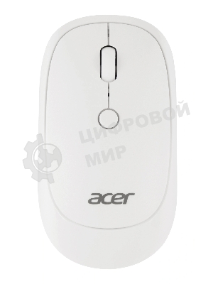 Мышь беспроводная Acer OMR138 белый, 1600 dpi, радиоканал, USB, кнопки - 4