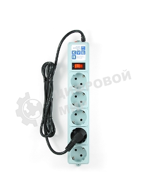 Сетевой фильтр POWER CUBE 1,9 м.* 5 розеток, серый