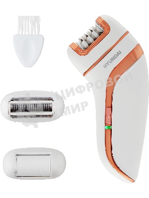 Эпилятор Hyundai H-EP9020 скор.:2 насад.:3 от аккум. белый/бежевый