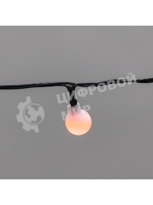 Гирлянда светодиодная Neon-night Шарики 5м, 20 LED, IP20, зеленый провод, свечение мульти (RG/RB), мигание, 230В
