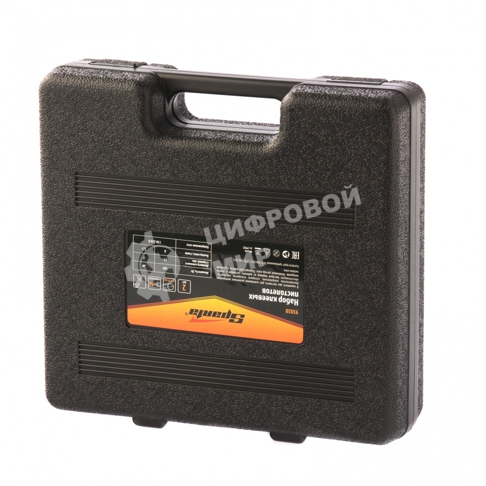 Набор клеевых пистолетов Sparta в кейсе, 7/11 мм, 20/100 Вт, 3/8 г./мин., выключатель