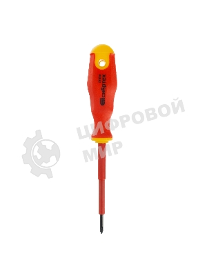 Отвертка диэлектрическая Сибртех PH0 х 75 мм, до 1000 В, двухкомпонентная рукоятка