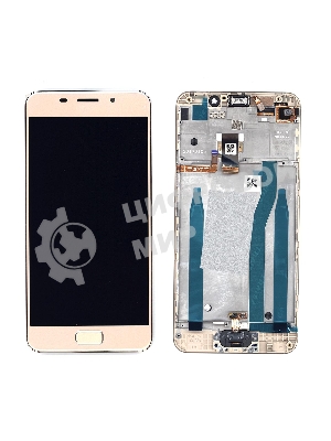 Дисплей для Asus ZenFone 3s Max ZC521TL золотой с рамкой