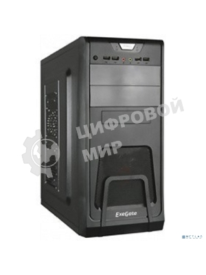 Компьютерный корпус Miditower ExeGate CP-603 Black, ATX, (CP400W, 80мм), 2хUSB+2хUSB 3.0, Audio