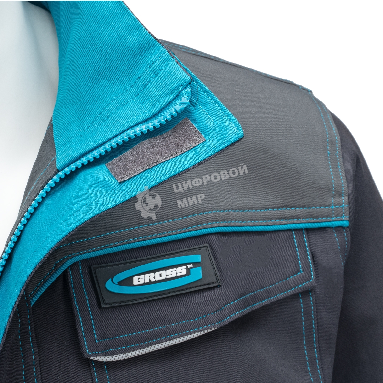 Куртка профессиональная рабочая, 97% хлопок 3% спандекс, XL Gross