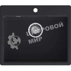 Мойка GRANFEST URBAN 658 1-чаша 580x490мм, монтаж: врезной, материал: кварц, черный