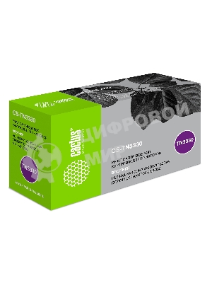 Картридж лазерный Cactus CS-TN3330 черный (3000 стр.) для Brother HL-5440D/5450DN/5470DW/6180DW/DCP8110/8250/MFC-8520/8950