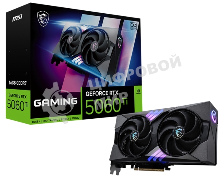 Видеокарта MSI PCIE16 RTX 5060TI 16Gb RTX 5060 Ti 16G GAMING OC