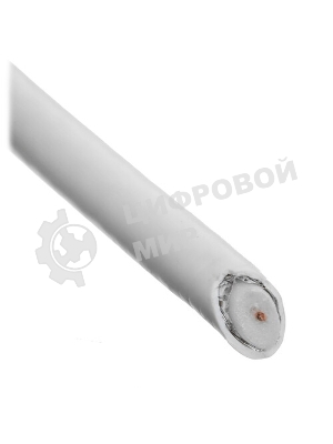 Кабель коаксиальный Cablexpert, RG-6U-CS-2, 75 Ом, 64%, 1 мм, CCS, белый, 100 м