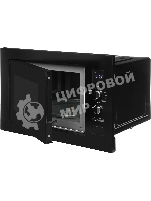 Встраиваемая микроволновая печь Vitek VBMW 2540 BG черный, 25 л, 850 Вт, переключатели - кнопки, поворотный механизм
