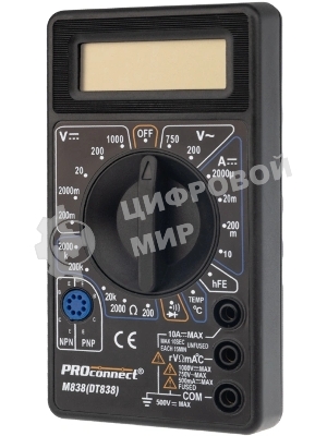 Портативный мультиметр PROconnect M838 (DT838)