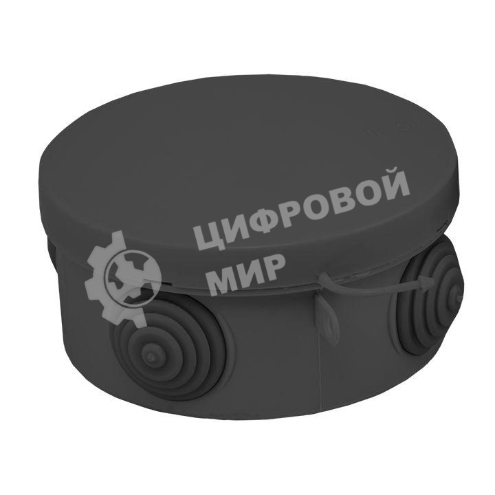 Коробка распаячная КМР-040-039 с крышкой 85х40 4 мембранных ввода IP54 черный EKF plc-kmr-040-039-b