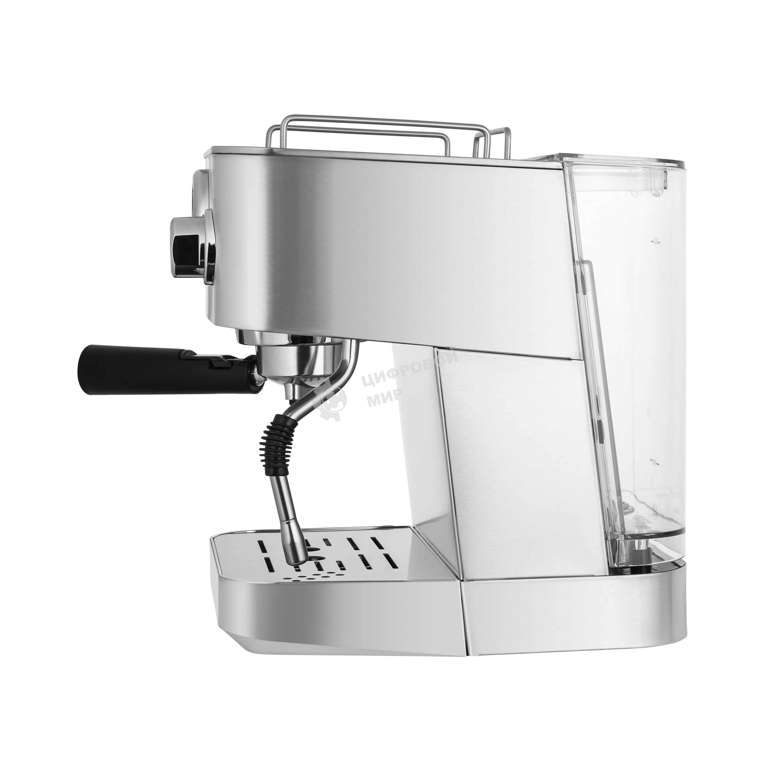 Кофеварка рожковая Maunfeld MF-721S PRO нержавеющая сталь, исп. кофе - молотый/чалды, 1.5 л, 1140 Вт, 15 бар