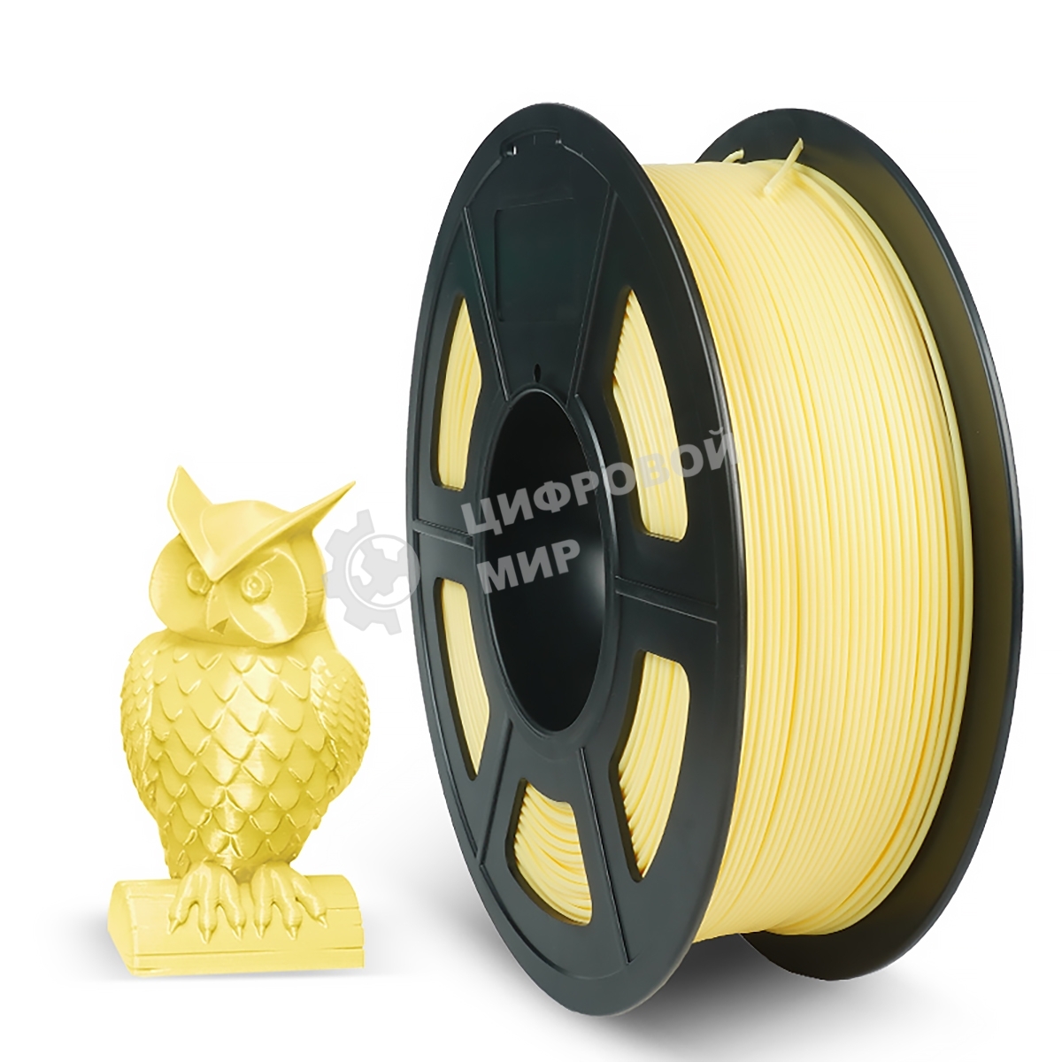 Филамент NVPrint PLA+ Lemon Yellow для 3D печати диаметр 1.75мм длина 330 метров масса 1 кг