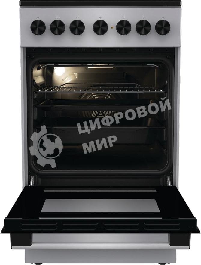 Плита электрическая Gorenje GEC5B41SG серый, конфорок 4 шт, духовка 62 л, 50 см x 85 см x 59.4 см