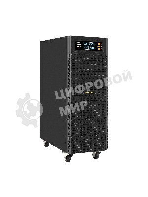 Источник бесперебойного питания On-line ExeGate PowerExpert TL-575-6kVA.240V.LCD.AVR.T.USB.RS232.SNMP 6000VA/6000W, On-Line, PF=1, LCD, клеммы, RS232, USB, SNMP-slot, встроенные батареи 12V 7.2Ah -20шт, возможность подключения до 4 внешних батарейных блоков 240В, Tower, металлический корпус на колесиках, черный