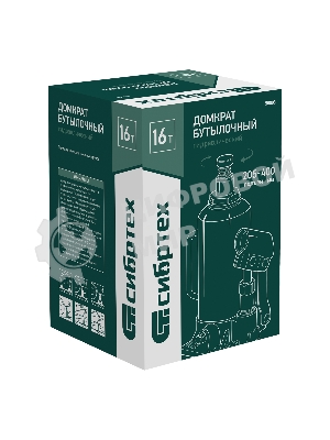 Домкрат гидравлический бутылочный Сибртех 16 т, 205-400 мм