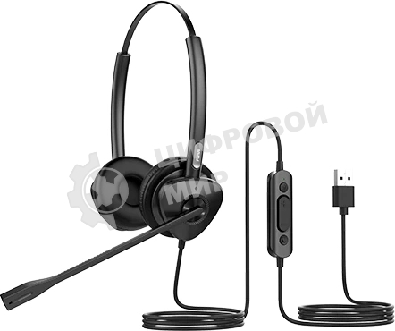 Гарнитура проводная бинауральная USB-гарнитура Fanvil, HT302-U, стерео, HD звук, USB