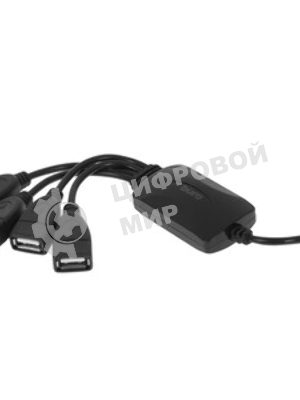 USB-концентратор Buro BU-HUB4-0.3-U2.0-Splitter, USB 2.0, USB 4 порта, USB