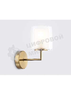 Настенный светильник Ambrella light LH56015 BS/FR латунь/белый матовый E14 max 40W 190*120*220