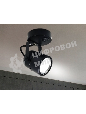 Накладной поворотный светильник Ambrella light TA102 BK черный GU10 D80*130*D60