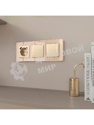 Рамка на 3 поста Elite (айвори, стекло) W0032443