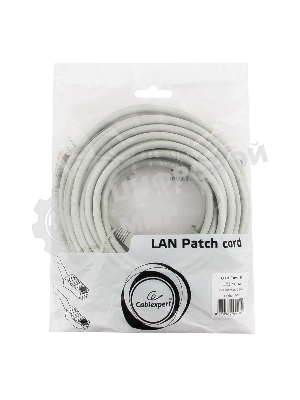 Патч-корд UTP Cablexpert PP6U-10M cat.6, 10м, литой, многожильный, серый