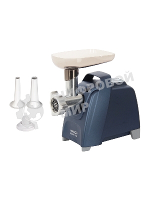 Мясорубка электрическая Аксион М62.01 синий, 2000 Вт, 4.0 кг/мин, реверс, защита от перегрузки, насадки - 4