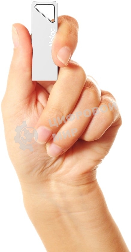 Флешка USB Netac U326 (NT03U326N-064G-20PN), 64Gb, USB 2.0, R/W 50/15, серебристый