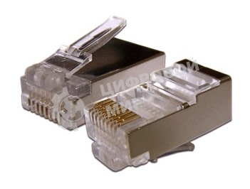 Коннектор LANMASTER RJ45 STP 8P8C, универсальный, cat.6, 100 шт.