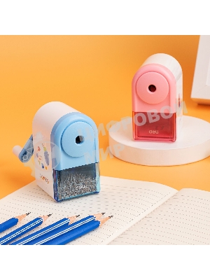 Точилка для карандашей механическая Deli E0641S, 1 отверстие, пластик, ассорти