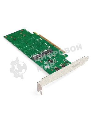 Переходник ExeGate EXE-597E4 (4 x M.2 M key -> PCI-E x16 v3.0, для установки четырех SSD M.2 2230/2242/2260/2280/22110 M key NGFF в слот PCI-E, материнская плата должна быть c функции Bifurcation PCI-E)