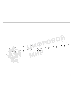 Трековый светильник GL2330 BK черный IP20 30W 3CCT 3000-6400K 48V 600*10*37
