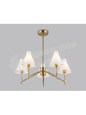 Люстра Ambrella light LH57133/5 BS/FR латунь/белый матовый E14/5 max 40W D650*590