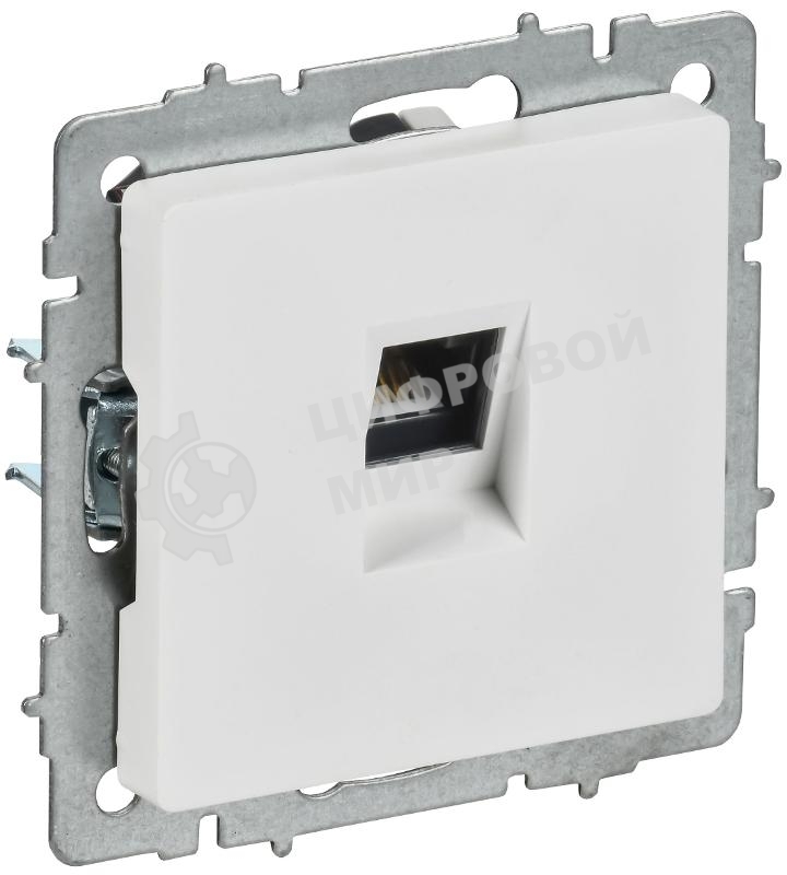 Розетка компьютерная IEK BR-K10-2-K91 СП BRITE РК11-БрАБ RJ45 кат.6 механизм арктич. бел.