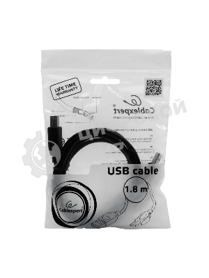 Кабель Gembird USB 2.0 PRO для соед. 1.8м AM/BM позол. контакты, пакет