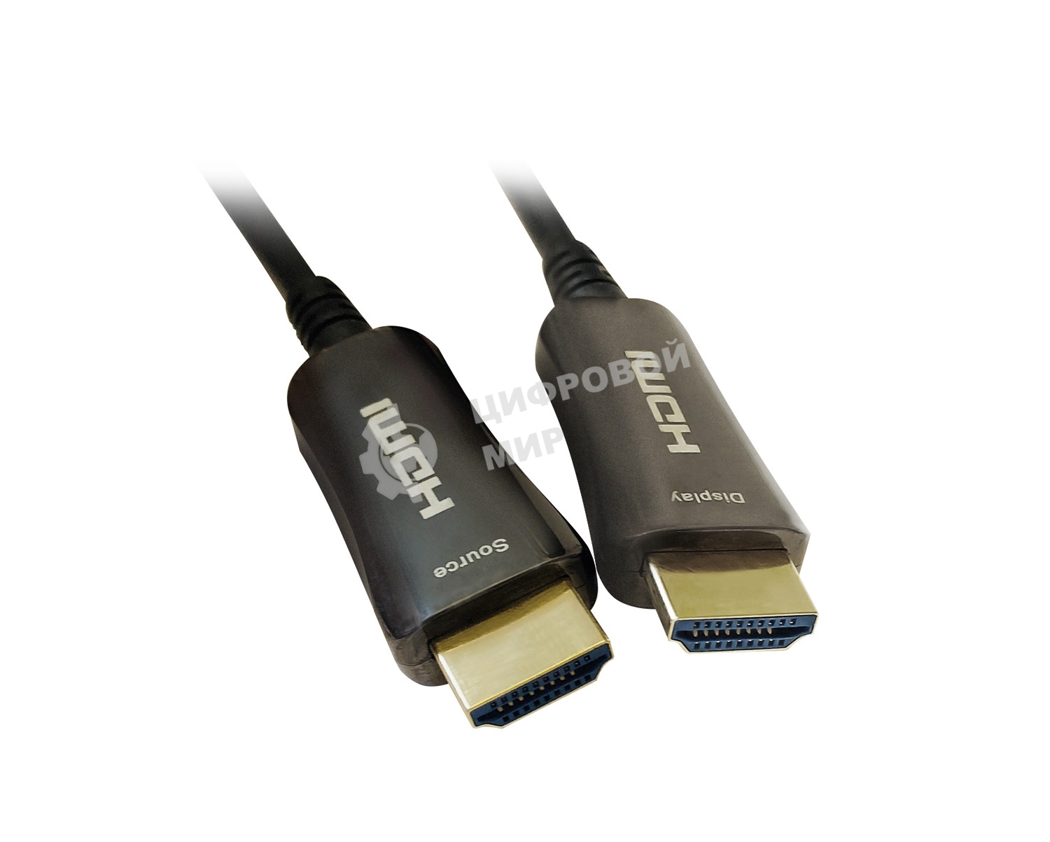 Кабель аудио-видео Digma HDMI 2.0 AOC HDMI (m)/HDMI (m) 20м. позолоченные контакты черный