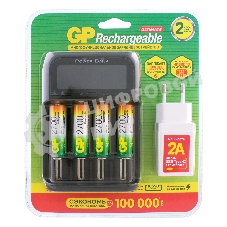 Аккумулятор + зарядное устройство GP PowerBank 270AAHCMHSPBA-2CR4 AA NiMH 2700mAh (4шт) блистер